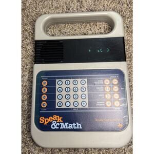 Vintage Speak & Math Texas Instruments 1980 Learning Tool Tested & Powers On